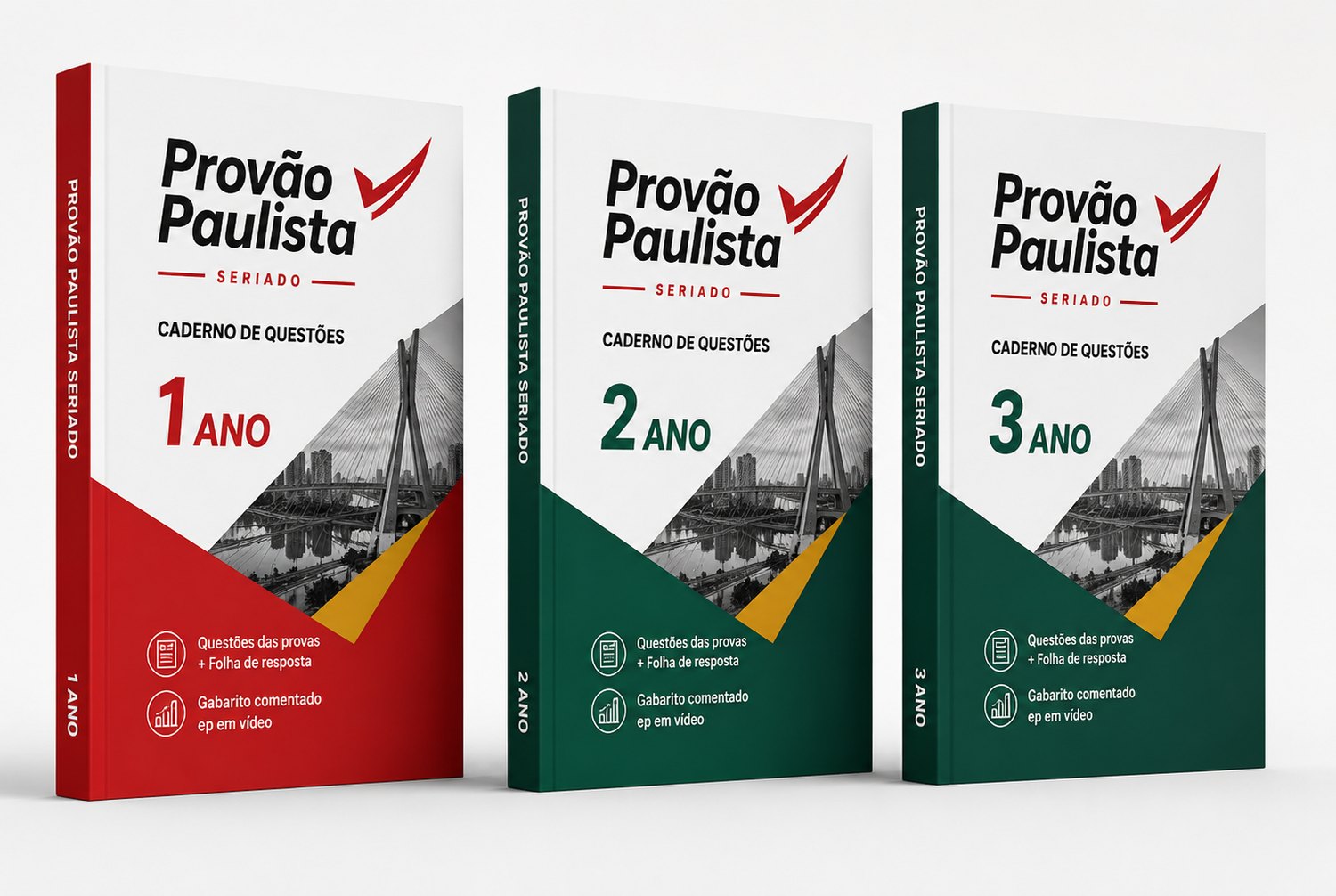 Cadernos de questões do Provão Paulista Seriado de 2023 a 2025
